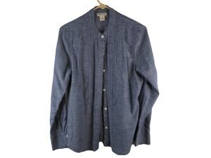 Lucky Brand 100% cotton blue button up blouse
